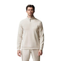 CASTORE MEN'S FLEX DEBOSSED QUARTER ZIP GOLF MID LAYER - WINDCHIME/WHITE